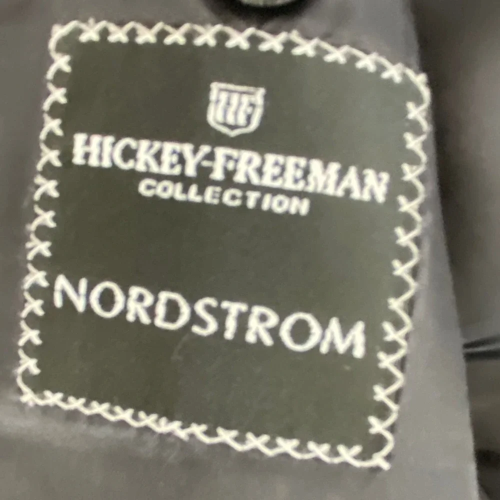 Hickey Freeman Loro Piana‎ Super 120s Wool Suit Mens 43L Black Boardroom  36x30